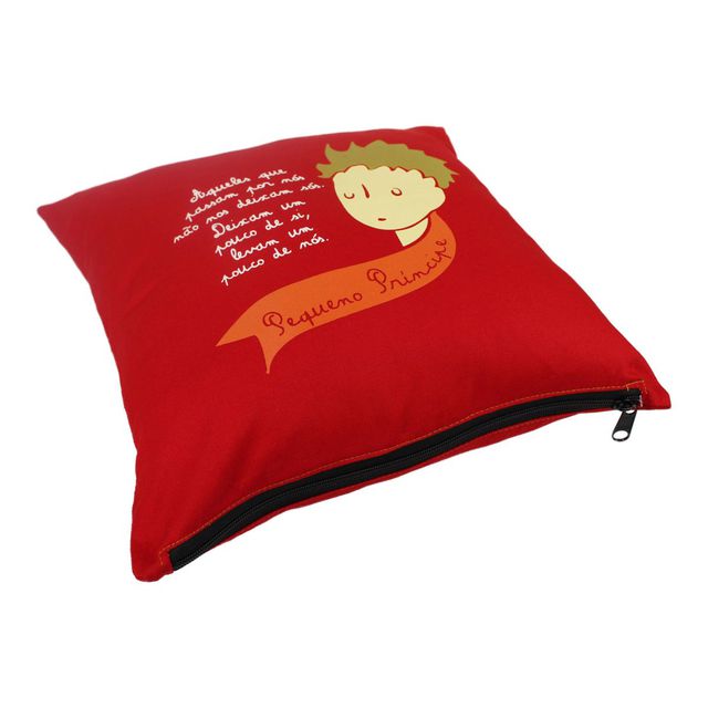 Capa de Almofada Pequeno Príncipe Vermelha