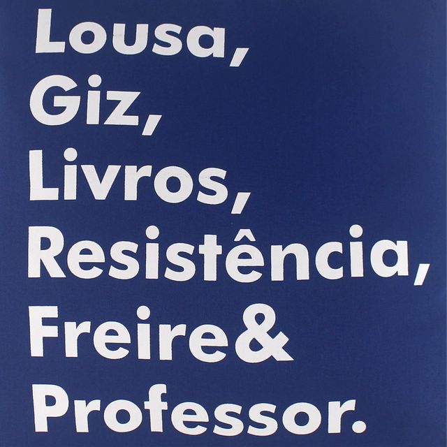 CAPA DE ALMOFADA FREIRE PROFESSOR - Azul