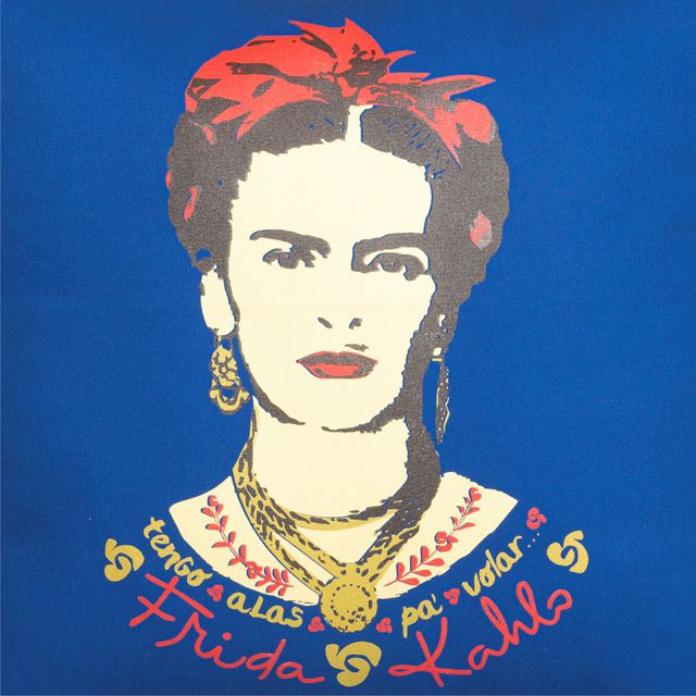 CAPA DE ALMOFADA FRIDA KAHLO - Azul