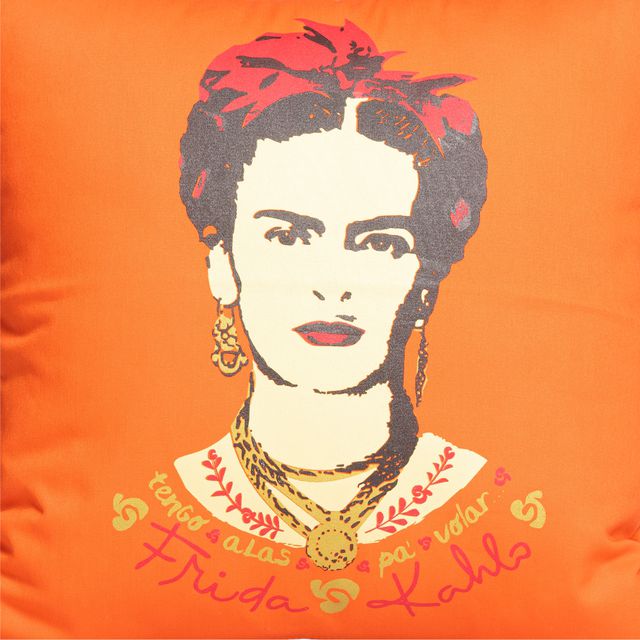 CAPA DE ALMOFADA FRIDA KAHLO - Laranja
