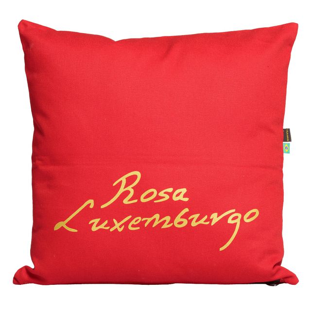 CAPA DE ALMOFADA ROSA LUXEMBURGO - Vermelha