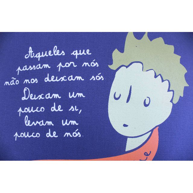 Capa de Almofada Pequeno Príncipe Marinho