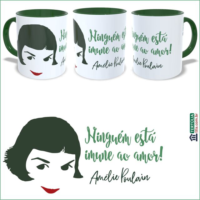CANECA AMÉLIE POULAIN - Verde Musgo