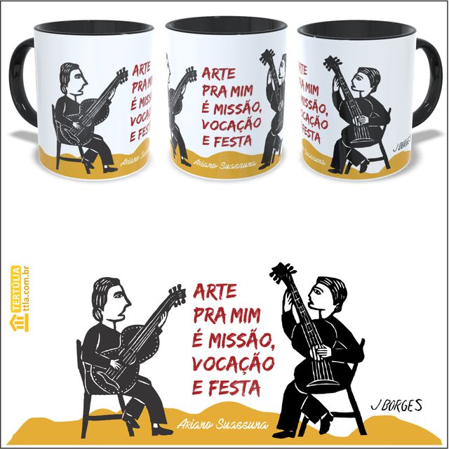 CANECA ARIANO SUASSUNA - Preta