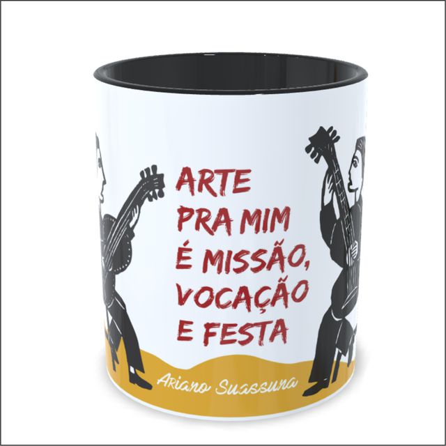 CANECA ARIANO SUASSUNA - Preta