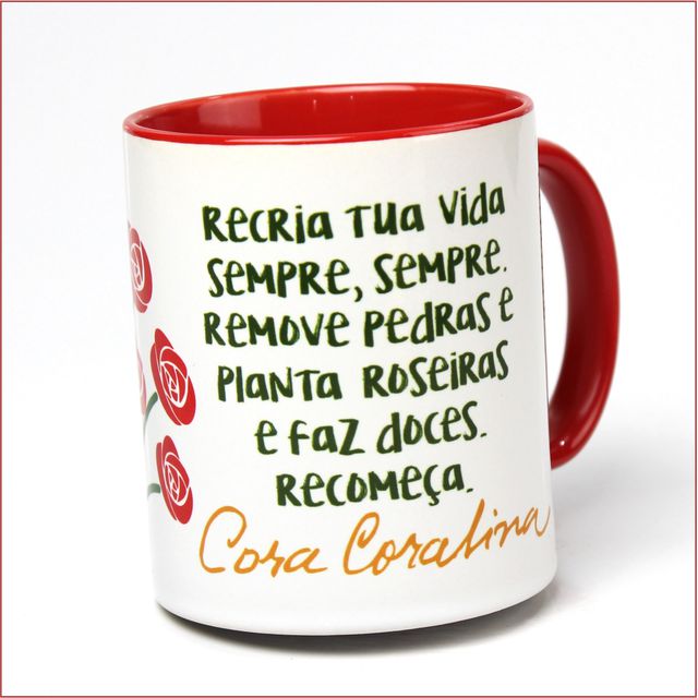 CANECA CORA CORALINA - RECRIA - Vermelha