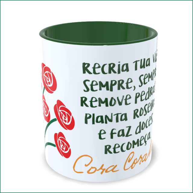CANECA CORA CORALINA - RECRIA - Verde Musgo