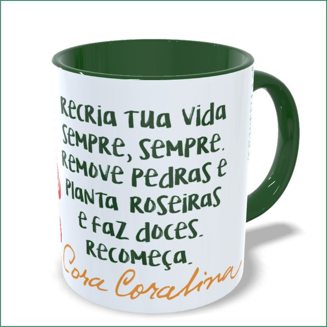 CANECA CORA CORALINA - RECRIA - Verde Musgo
