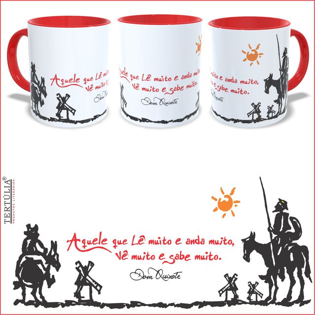 CANECA DOM QUIXOTE - Vermelha
