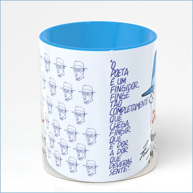 CANECA PESSOA - FINGIDOR - Azul 