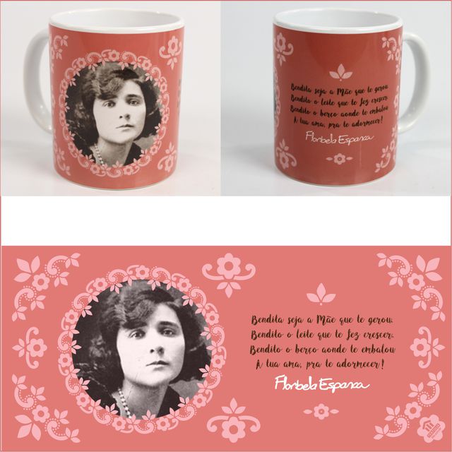 CANECA FLORBELA ESPANCA- Branca