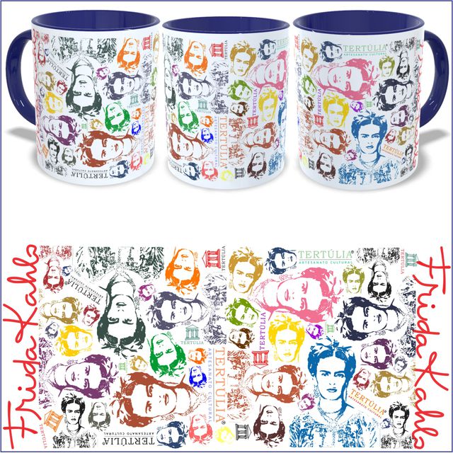 CANECA FRIDA ROSTOS - Marinho