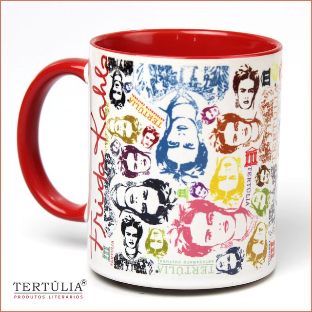 CANECA FRIDA ROSTOS - Vermelha