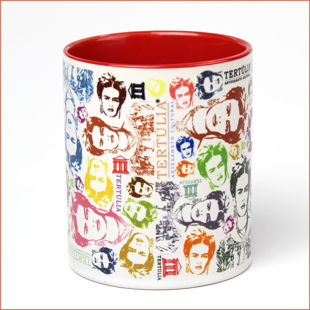 CANECA FRIDA ROSTOS - Vermelha