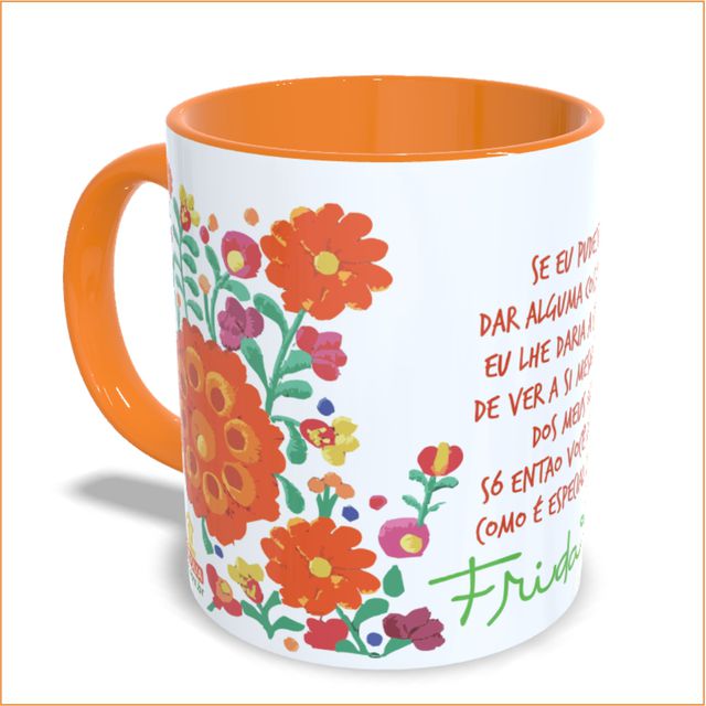 CANECA FRIDA OLHOS - Laranja
