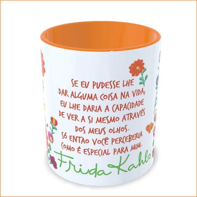 CANECA FRIDA OLHOS - Laranja