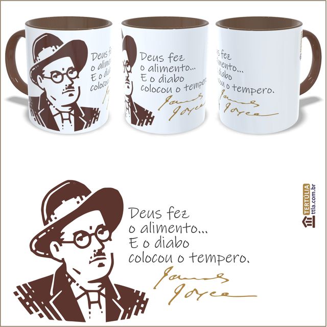 CANECA JAMES JOYCE - Marrom