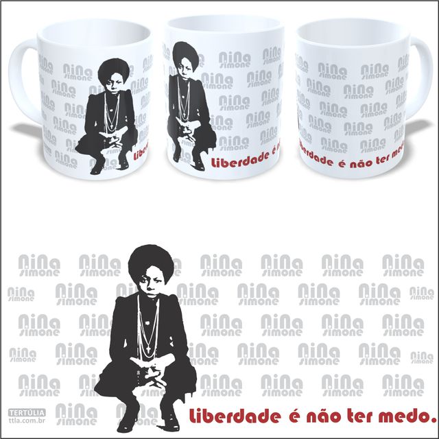 CANECA NINA SIMONE LIBERDADE - Branca