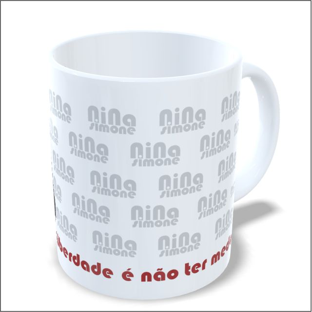 CANECA NINA SIMONE LIBERDADE - Branca