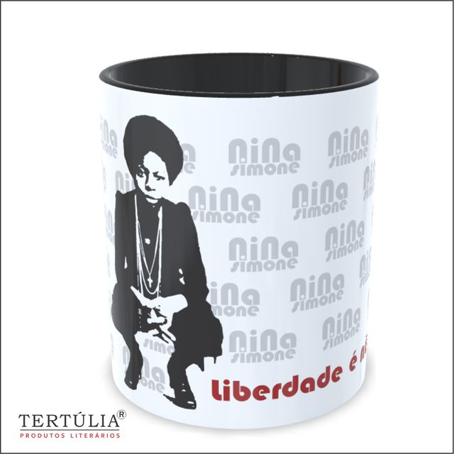 CANECA NINA SIMONE LIBERDADE - Preta