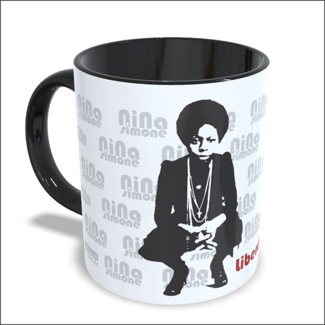 CANECA NINA SIMONE LIBERDADE - Preta