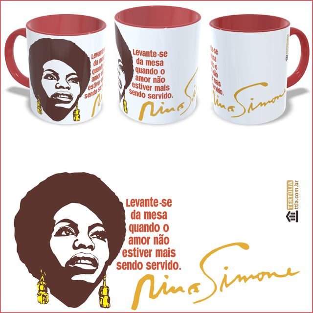 CANECA NINA SIMONE - Bordô