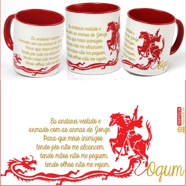 Caneca Ogum - Vermelha