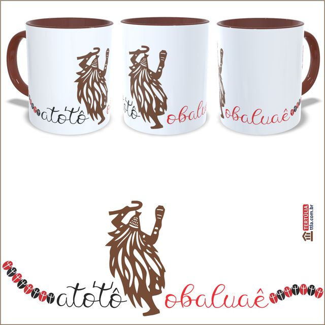Caneca Omolu - Marrom