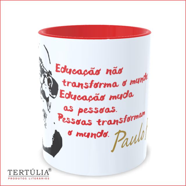 CANECA PAULO FREIRE EDUCAÇÃO - Vermelha