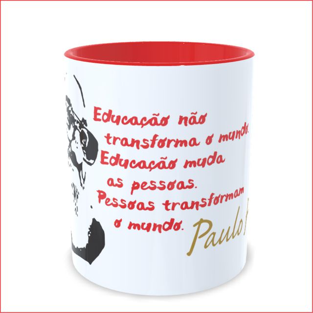 CANECA PAULO FREIRE EDUCAÇÃO - Vermelha