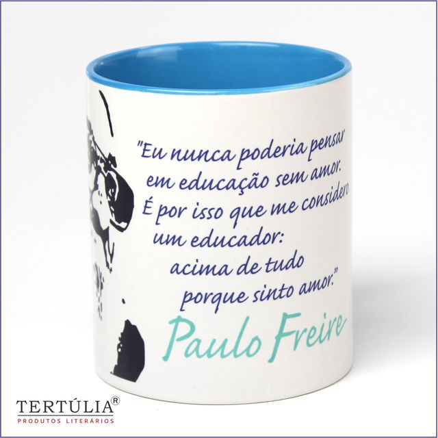 CANECA PAULO FREIRE EDUCADOR- Azul