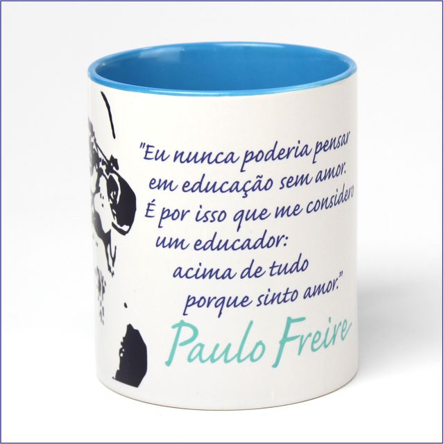 CANECA PAULO FREIRE EDUCADOR- Azul
