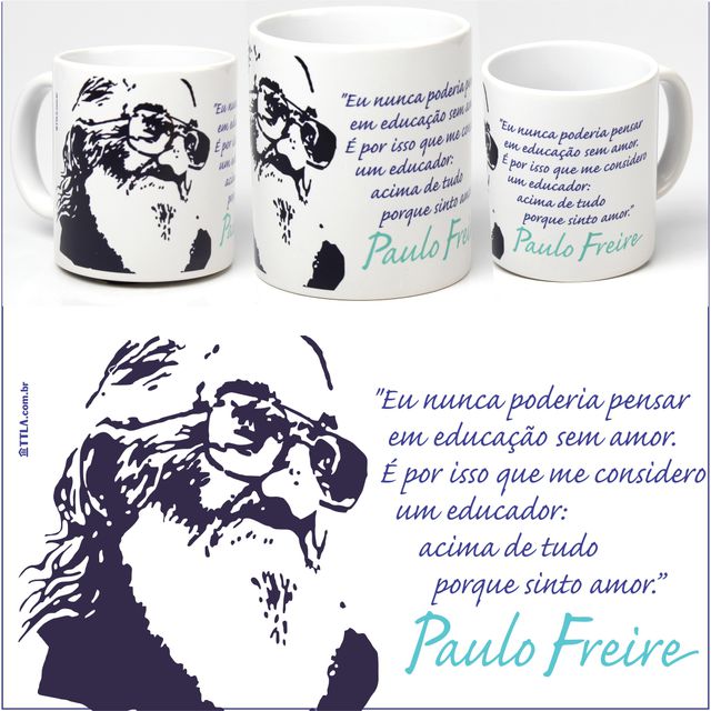 CANECA PAULO FREIRE EDUCADOR - Branca