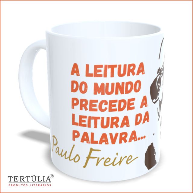 Caneca Paulo Freire Leitura