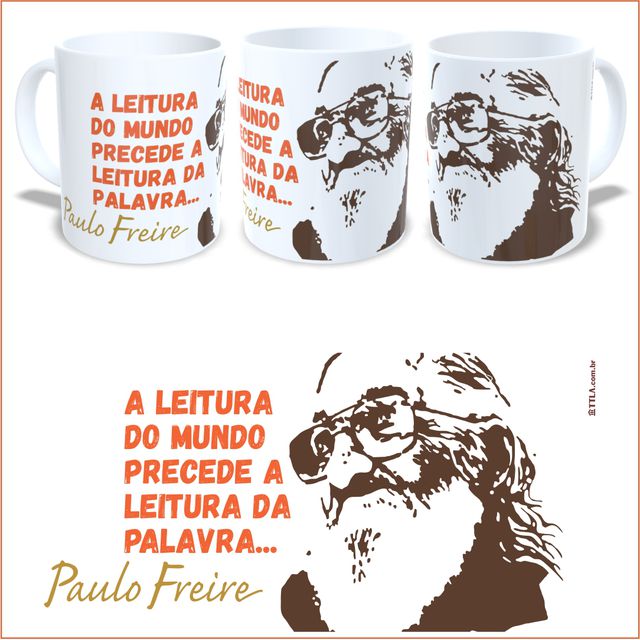 Caneca Paulo Freire Leitura