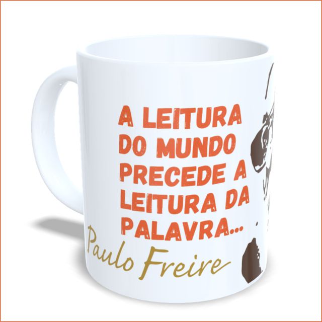 Caneca Paulo Freire Leitura