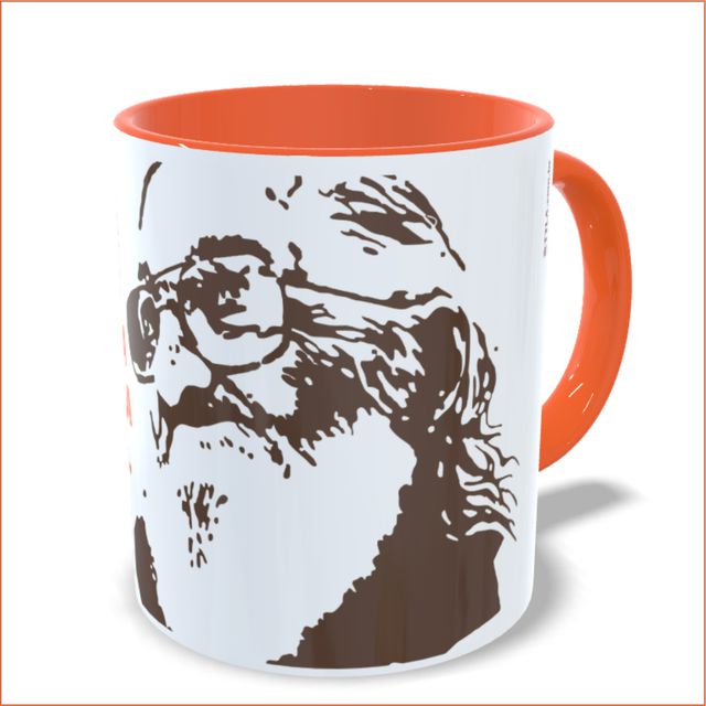 Caneca Paulo Freire Leitura - Laranja
