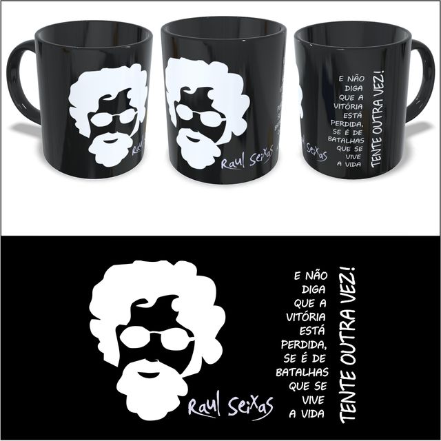 CANECA RAUL SEIXAS - Preta 