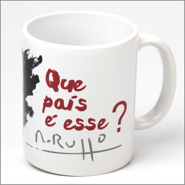 CANECA RENATO RUSSO QUE PAÍS É ESSE - Branca