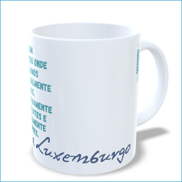 Caneca Rosa Luxemburgo - Branca - Nosso Mundo
