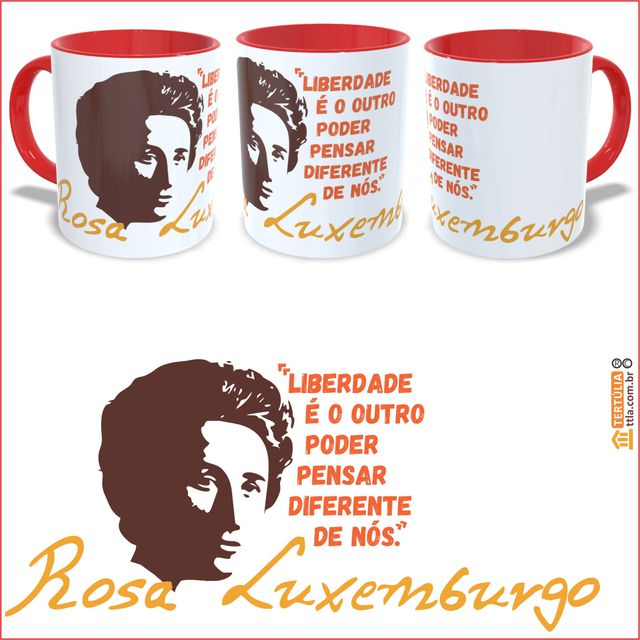 CANECA ROSA LUXEMBURGO LIBERDADE - Vermelha