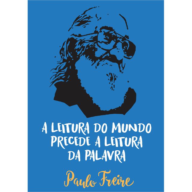 FLÂMULA PAULO FREIRE LEITURA - Azul