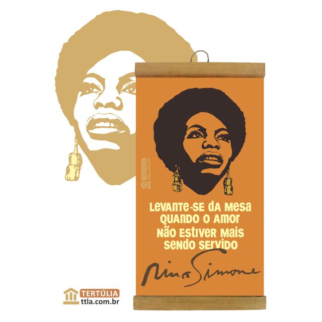 FLÂMULA NINA SIMONE AMOR - Laranja