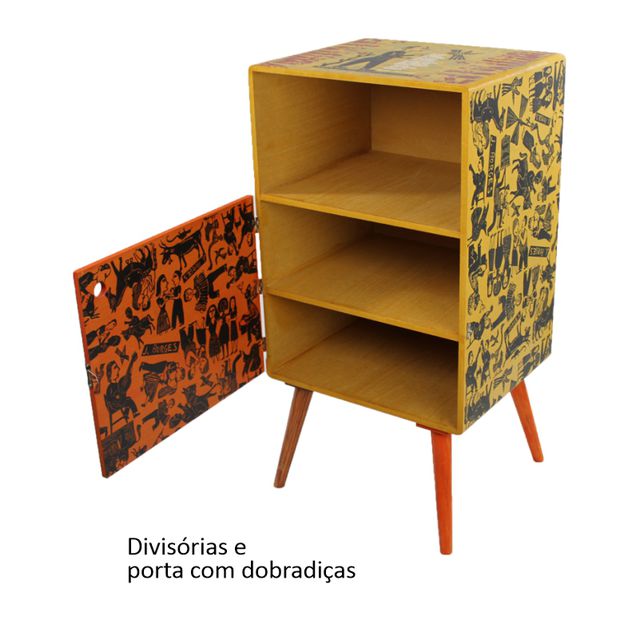 Mesa de Cabeceira Prateleiras - CORDEL