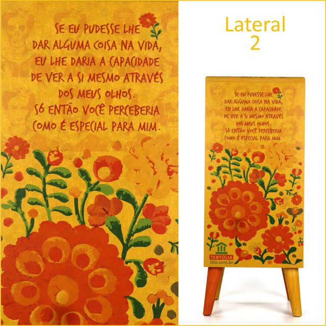 Gaveteiro Frida Kahlo - 3 Gavetas