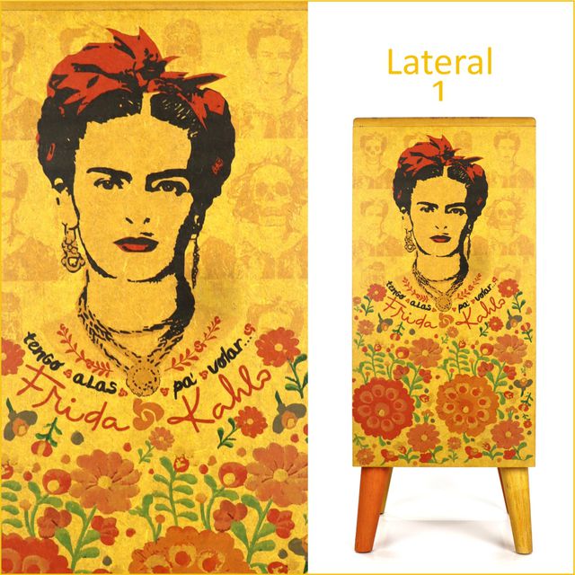 Gaveteiro Frida Kahlo - 3 Gavetas