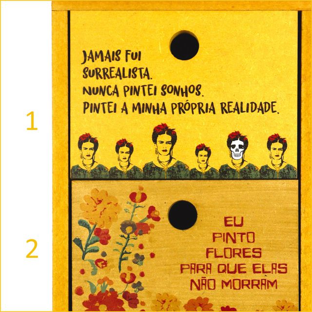 Gaveteiro Frida Kahlo - 3 Gavetas