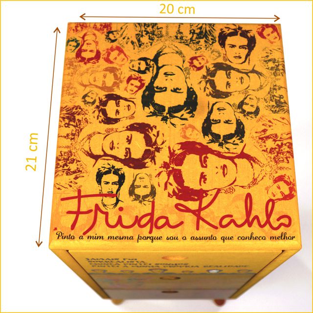 Gaveteiro Frida Kahlo - 3 Gavetas