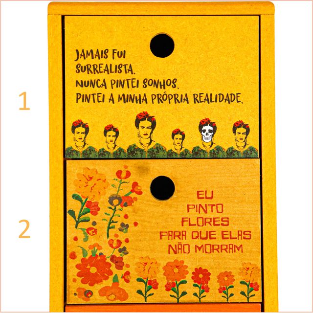 Gaveteiro Frida Kahlo - 4 gavetas