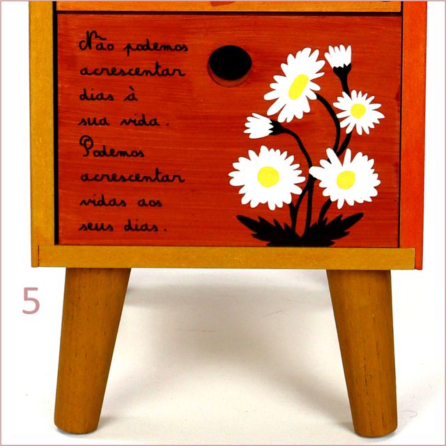 Gaveteiro Cora Coralina - 5 gavetas 